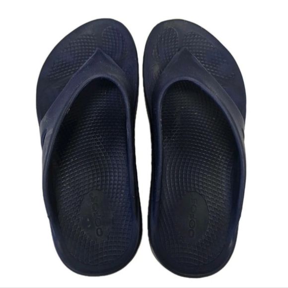 Oofos Original Blue Recovery Comfort Flip Flop Sandals Womens Size 7 Mens Size 9 - Picture 5 of 7